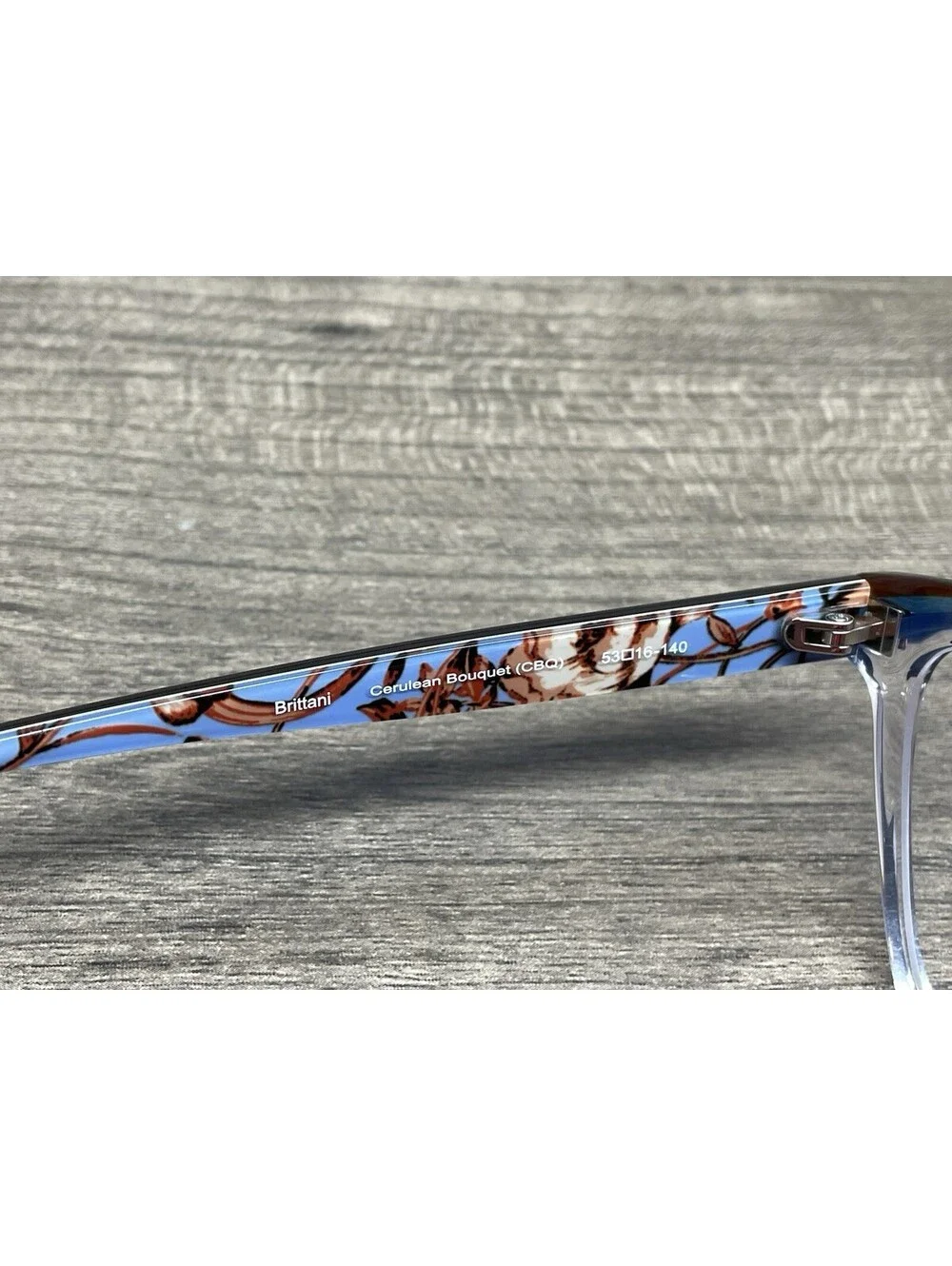 Vera Bradley Eyeglasses BRITTANI Cerulean Bouquet 53[]16-140 Clear Blue Frames